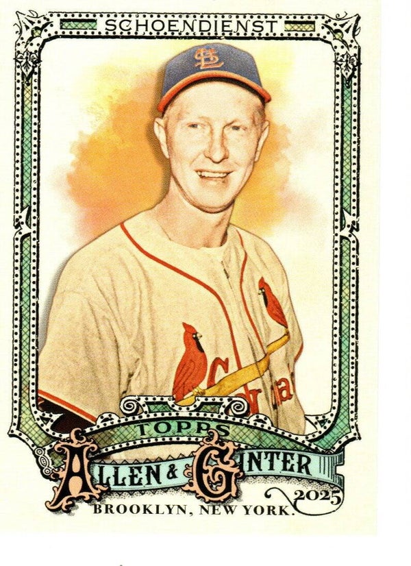 Allen & Ginter 2025 Short Print #304 Red Schoendienst, St. Louis Cardinals