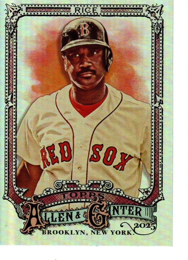 Allen & Ginter 2025 Short Print Silver Portrait #310 Jim Rice, Boston Red Sox