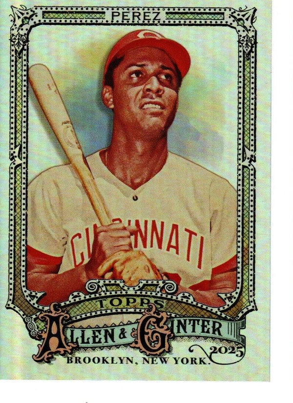 Allen & Ginter 2025 Short Print Silver Portrait #314 Tony Perez, Cincinnati Reds