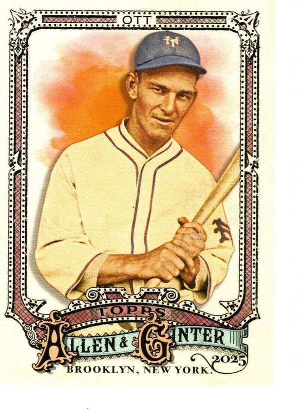 Allen & Ginter 2025 Short Print #317 Mel Ott, New York Giants