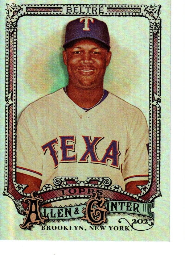 Allen & Ginter 2025 Short Print Silver Portrait #323 Adrian Beltré, Texas Rangers
