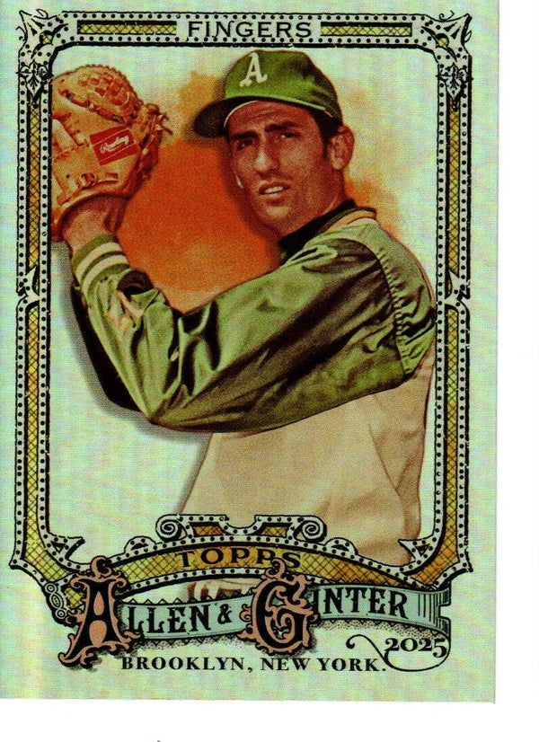Allen & Ginter 2025 Short Print Silver Portrait #328 Rollie Fingers, Oakland Athletics