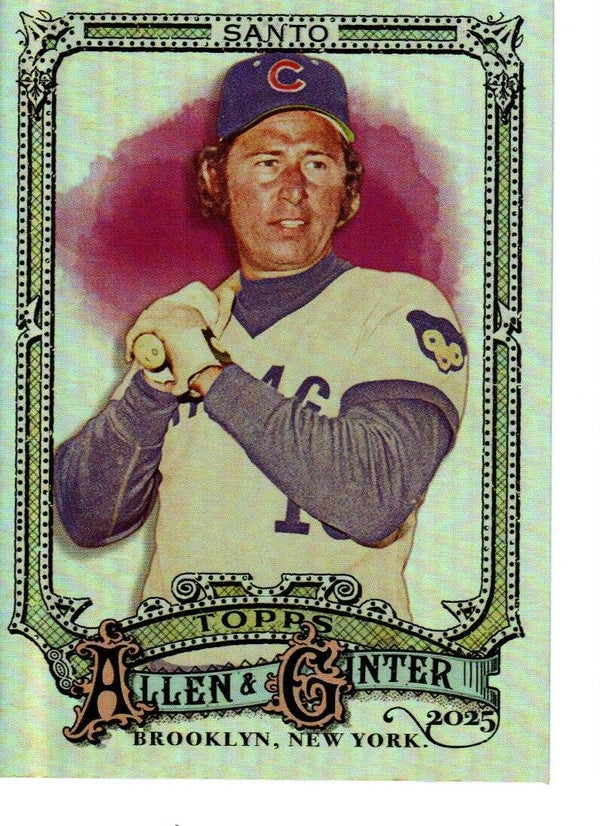 Allen & Ginter 2025 Short Print Silver Portrait #331 Ron Santo, Chicago Cubs