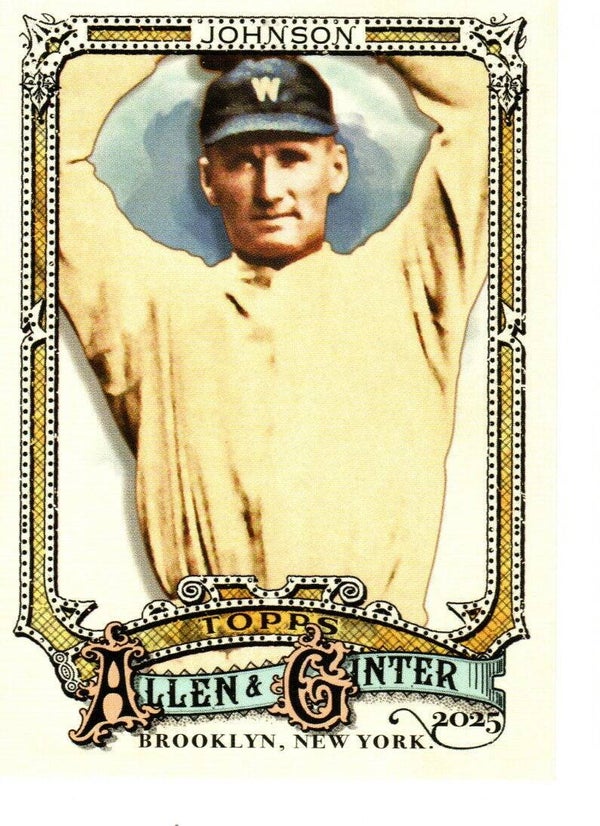 Allen & Ginter 2025 Short Print #332 Walter Johnson, Washington Nationals