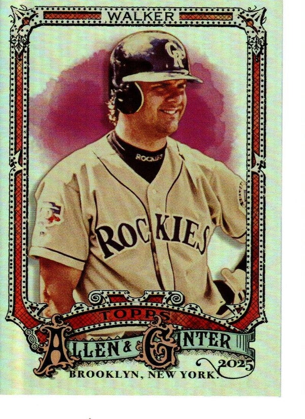 Allen & Ginter 2025 Short Print Silver Portrait #335 Larry Walker, Colorado Rockies