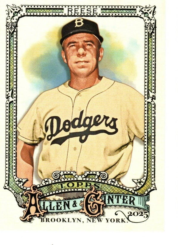 Allen & Ginter 2025 Short Print #340 Pee Wee Reese, Brooklyn Dodgers