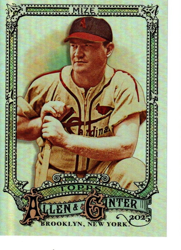 Allen & Ginter 2025 Short Print Silver Portrait #344 Johnny Mize, St. Louis Cardinals