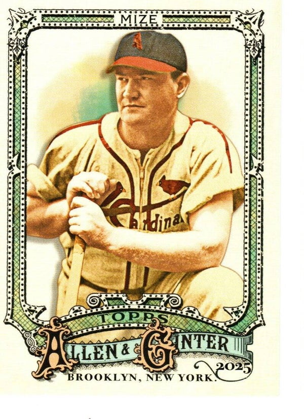 Allen & Ginter 2025 Short Print #344 Johnny Mize, St. Louis Cardinals