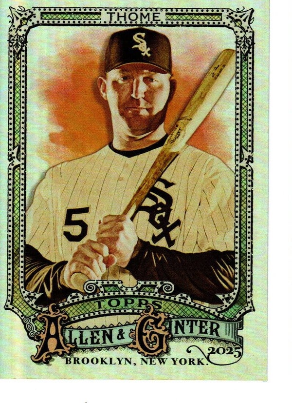 Allen & Ginter 2025 Short Print Silver Portrait #347 Jim Thome, Chicago White Sox