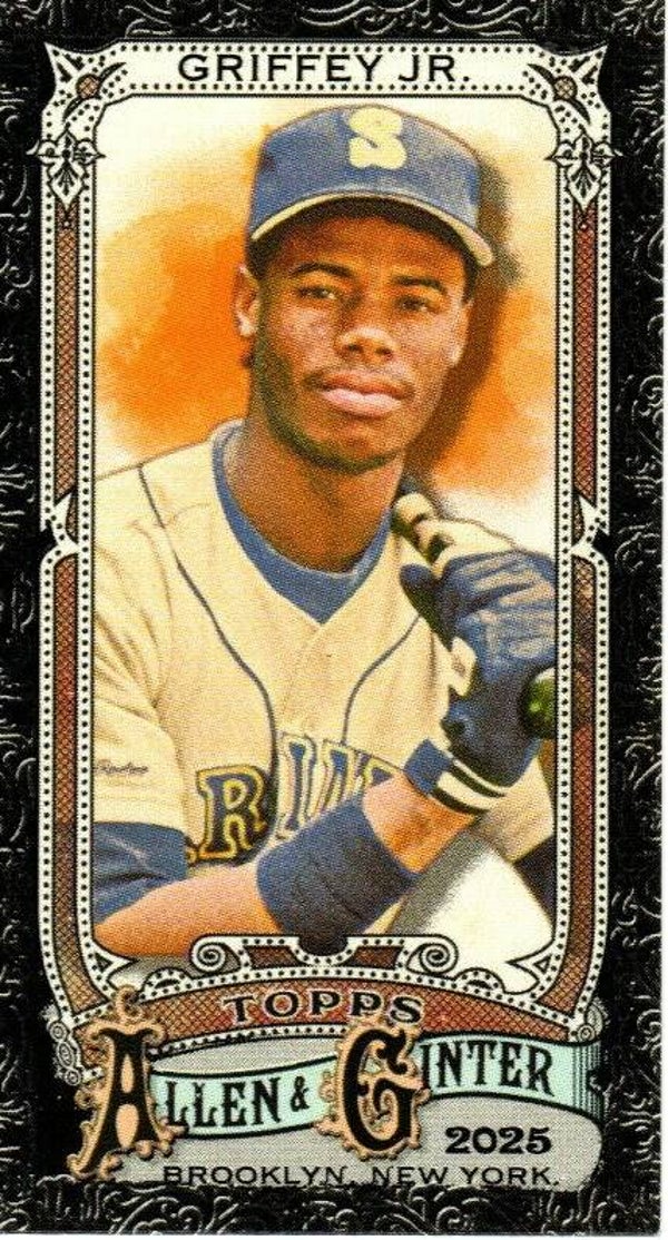 Allen & Ginter 2025 Mini Black Border #9 Ken Griffey Jr., Seattle Mariners