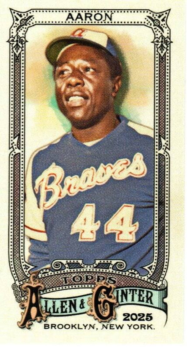 Allen & Ginter 2025 Mini #13 Hank Aaron, Atlanta Braves