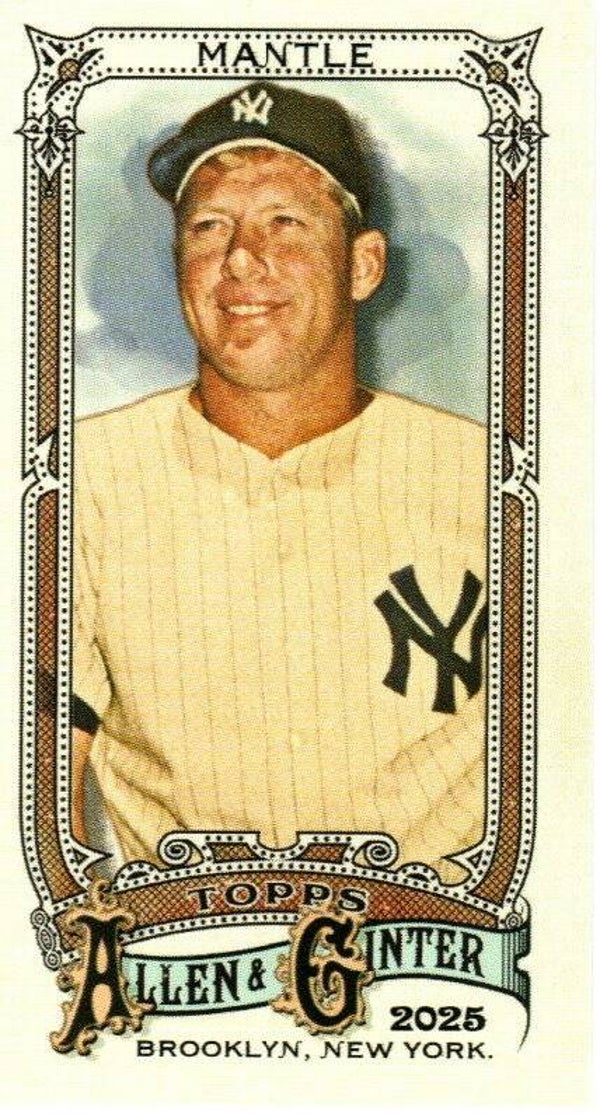 Allen & Ginter 2025 Mini #19 Mickey Mantle, New York Yankees