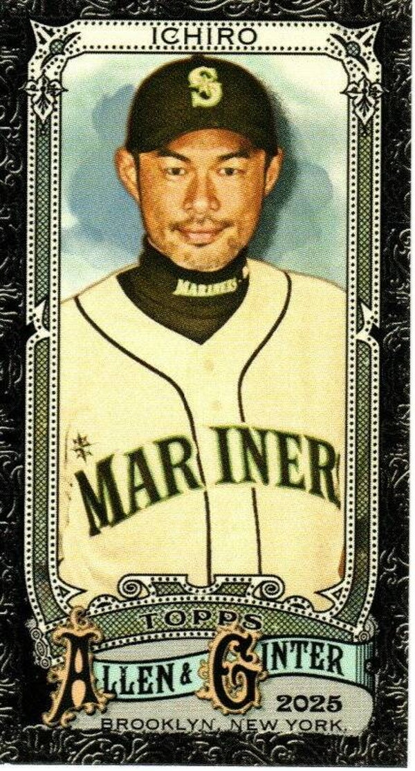 Allen & Ginter 2025 Mini Black Border #20 Ichiro, Seattle Mariners