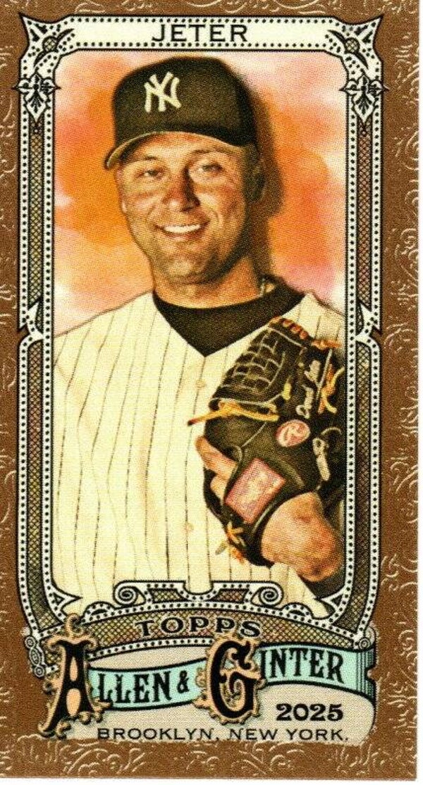 Allen & Ginter 2025 Mini Gold Border #21 Derek Jeter, New York Yankees