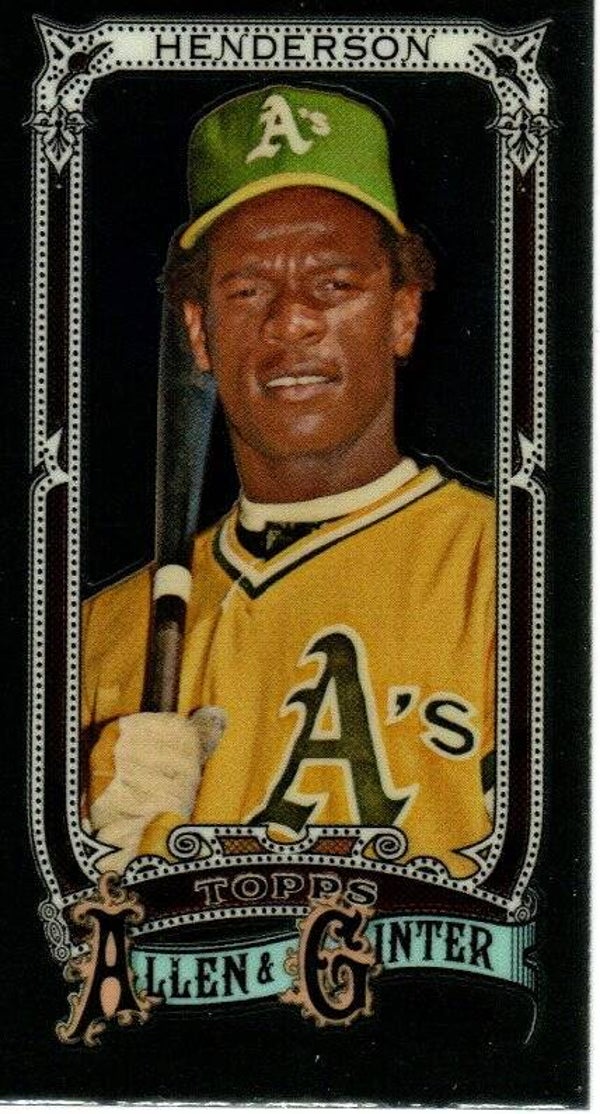 Allen & Ginter 2025 Mini Chrome #25 Rickey Henderson, Oakland Athletics