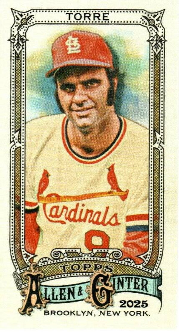 Allen & Ginter 2025 Mini M&N Back #27 Joe Torre, St. Louis Cardinals