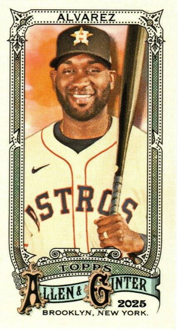 Allen & Ginter 2025 Mini A&G Back #32 Yordan Alvarez, Houston Astros