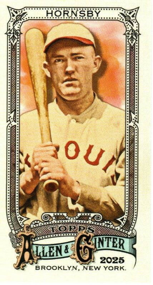 Allen & Ginter 2025 Mini A&G Back #35 Rogers Hornsby, St. Louis Cardinals