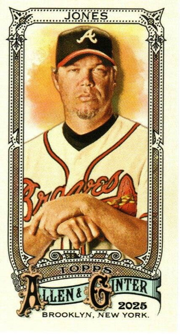 Allen & Ginter 2025 Mini A&G Back #36 Chipper Jones, Atlanta Braves
