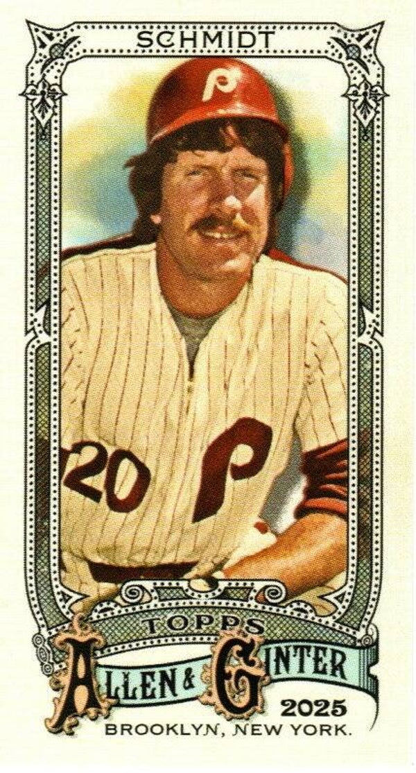 Allen & Ginter 2025 Mini M&N Back #40 Mike Schmidt, Philadelphia Phillies