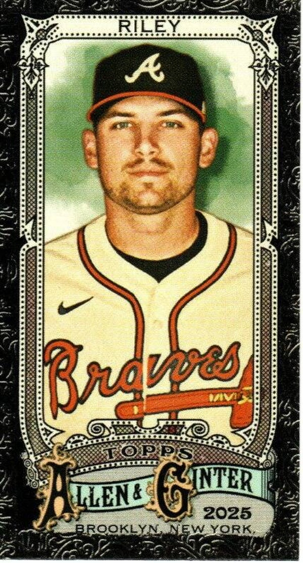Allen & Ginter 2025 Mini Black Border #47 Austin Riley, Atlanta Braves