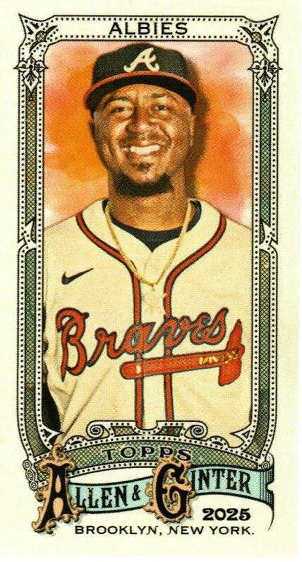 Allen & Ginter 2025 Mini M&N Back #56 Ozzie Albies, Atlanta Braves