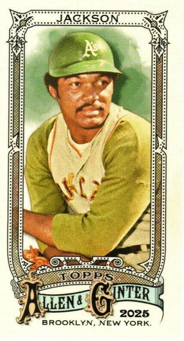 Allen & Ginter 2025 Mini A&G Back #60 Reggie Jackson, Oakland Athletics