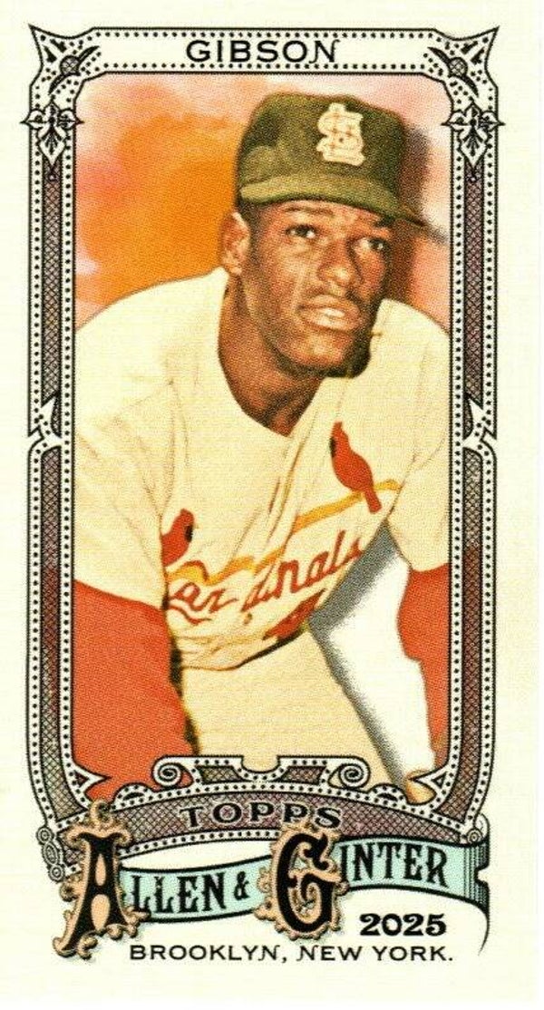 Allen & Ginter 2025 Mini A&G Back #61 Bob Gibson, St. Louis Cardinals