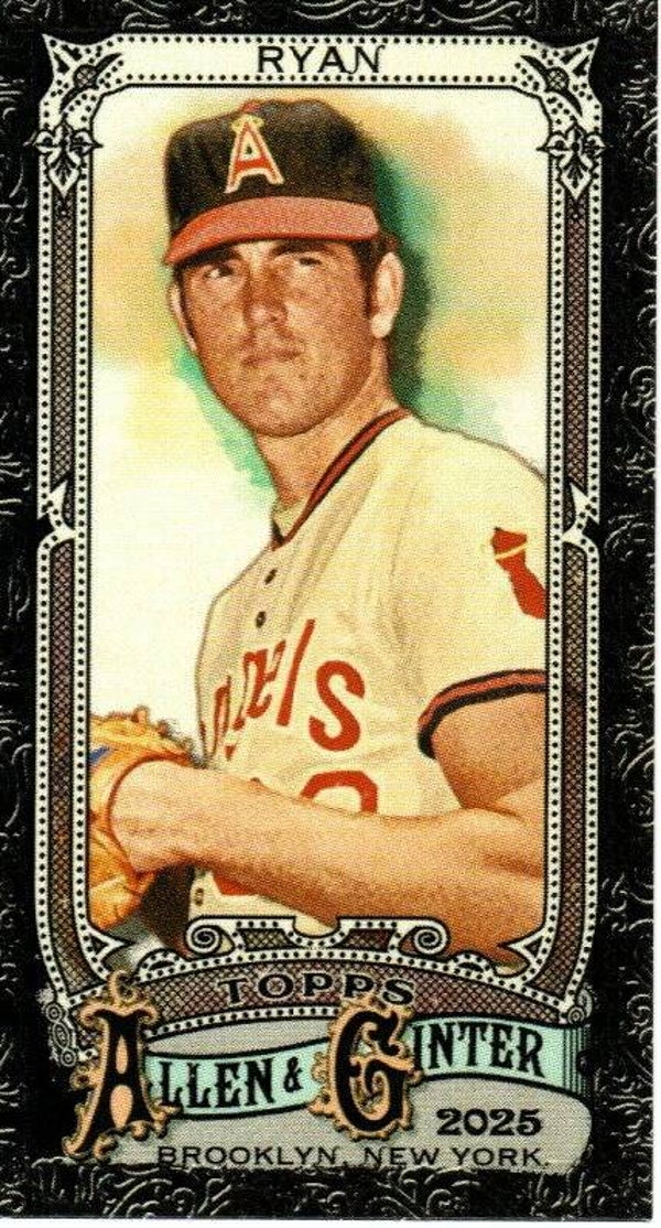 Allen & Ginter 2025 Mini Black Border #63 Nolan Ryan, California Angels