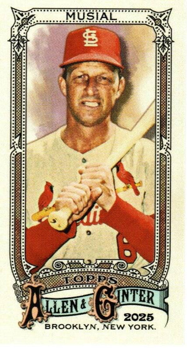 Allen & Ginter 2025 Mini #64 Stan Musial, St. Louis Cardinals
