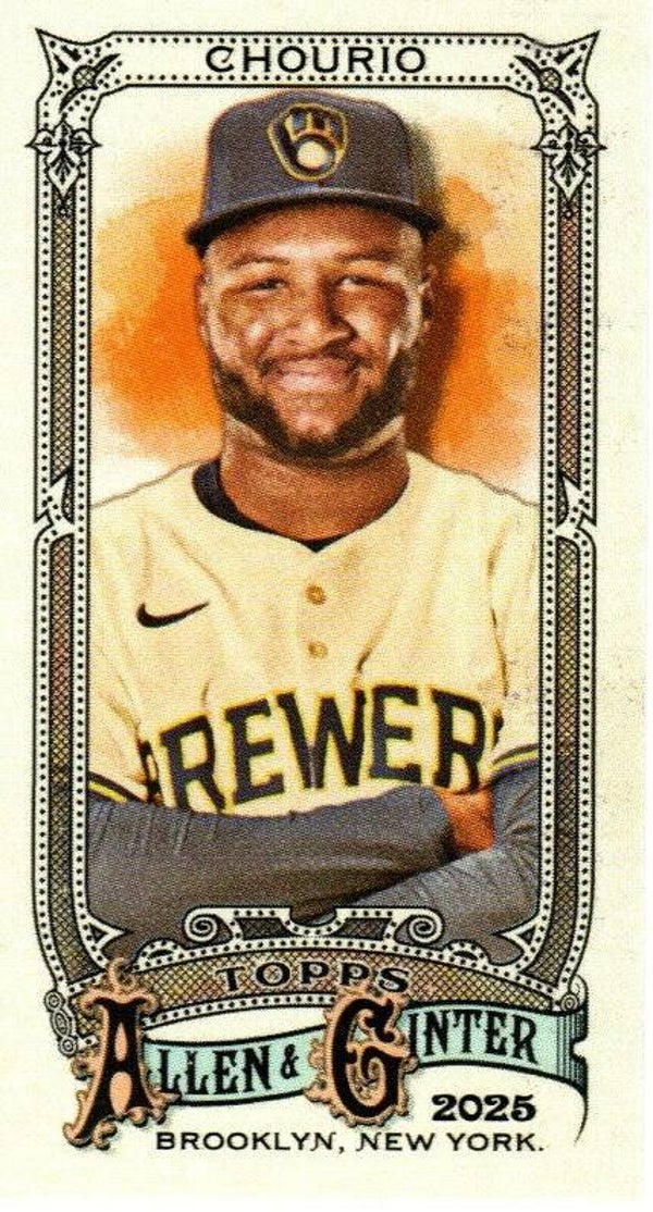 Allen & Ginter 2025 Mini #76 Jackson Chourio, Milwaukee Brewers