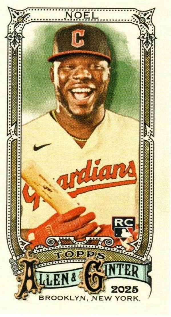 Allen & Ginter 2025 Mini A&G Back #77 Jhonkensy Noel, Cleveland Guardians RC