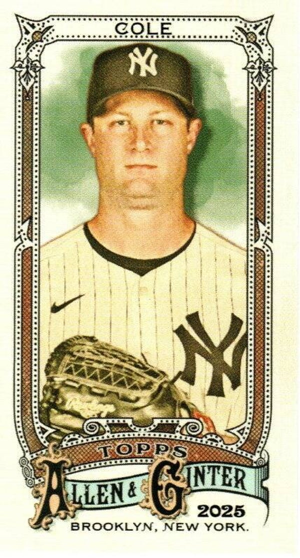 Allen & Ginter 2025 Mini #88 Gerrit Cole, New York Yankees