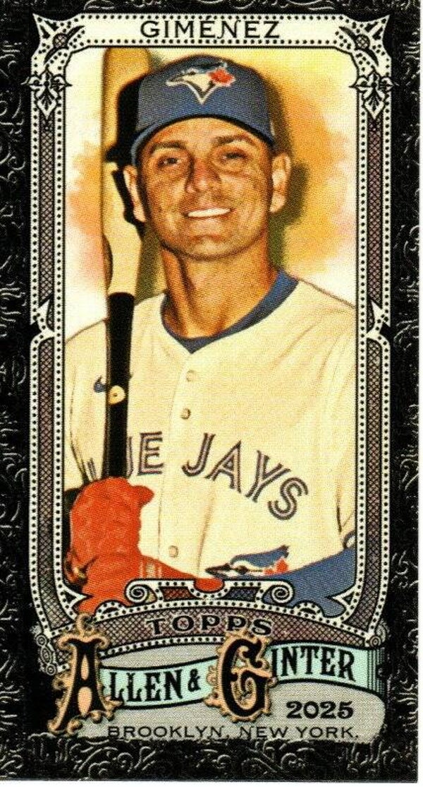 Allen & Ginter 2025 Mini Black Border #94 Andrés Giménez, Toronto Blue Jays