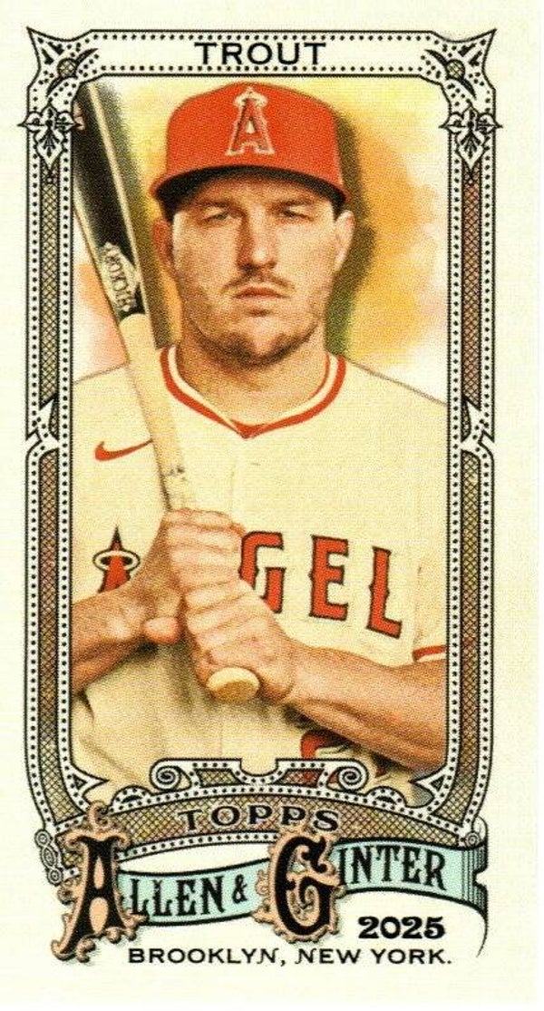 Allen & Ginter 2025 Mini A&G Back #100 Mike Trout, Angels