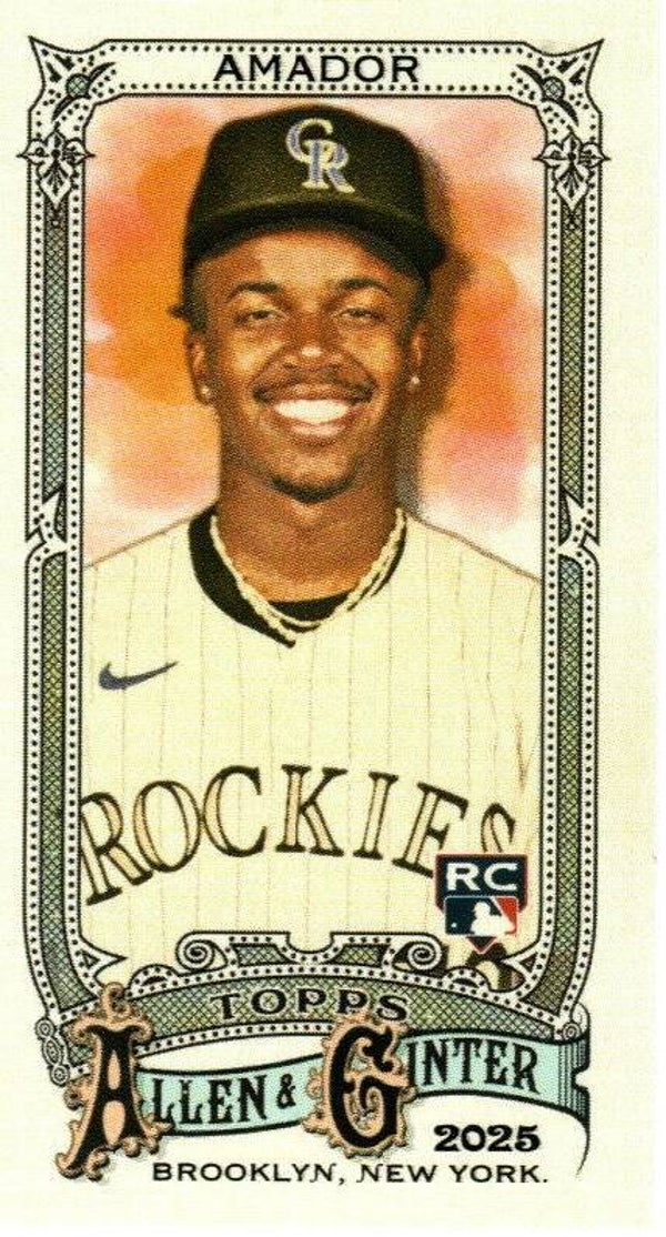 Allen & Ginter 2025 Mini #102 Adael Amador, Colorado Rockies RC