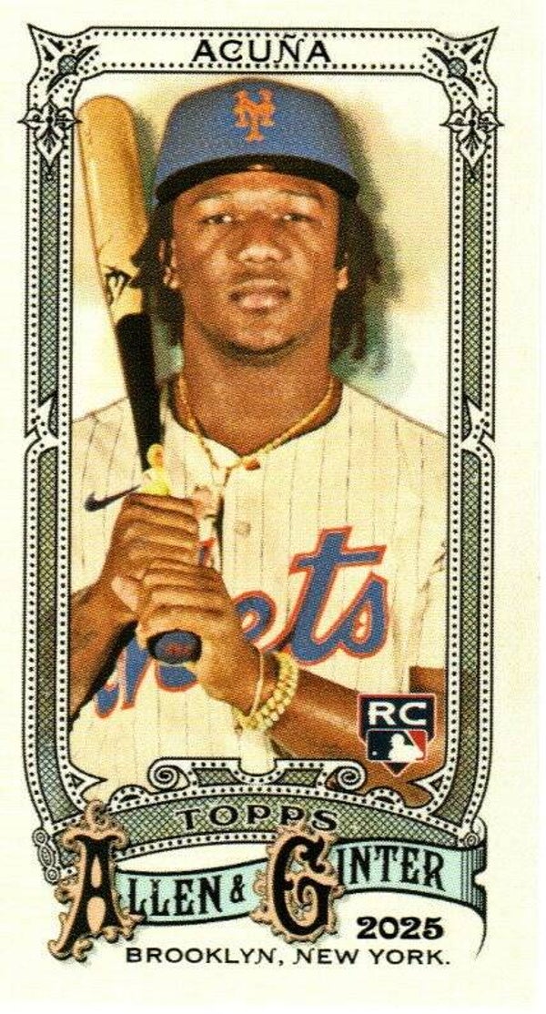 Allen & Ginter 2025 Mini #107 Luisangel Acuña, New York Mets RC