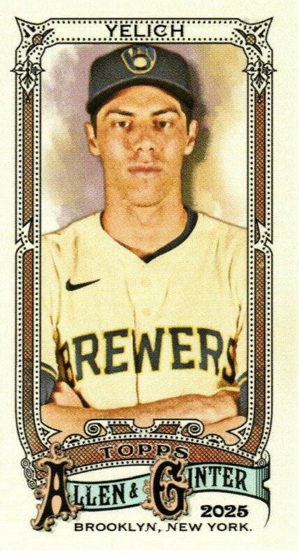 Allen & Ginter 2025 Mini #111 Christian Yelich, Milwaukee Brewers