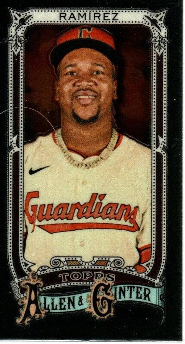 Allen & Ginter 2025 Mini Chrome #117 José Ramírez, Cleveland Guardians