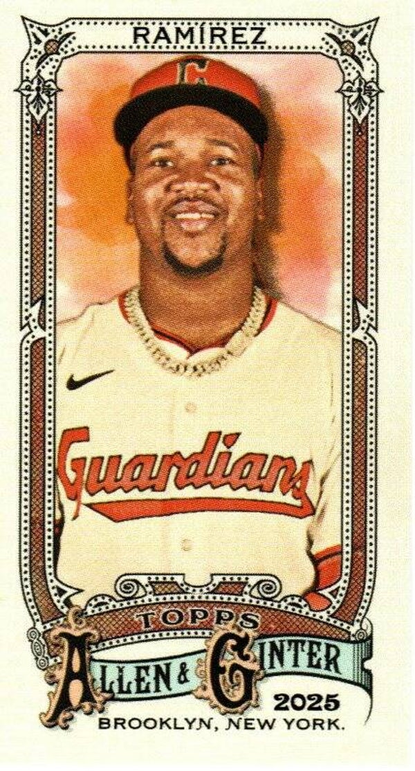 Allen & Ginter 2025 Mini #117 José Ramírez, Cleveland Guardians