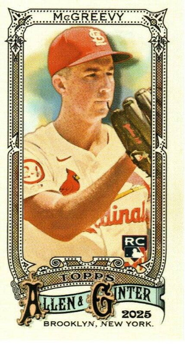 Allen & Ginter 2025 Mini #118 Michael McGreevy, St. Louis Cardinals RC
