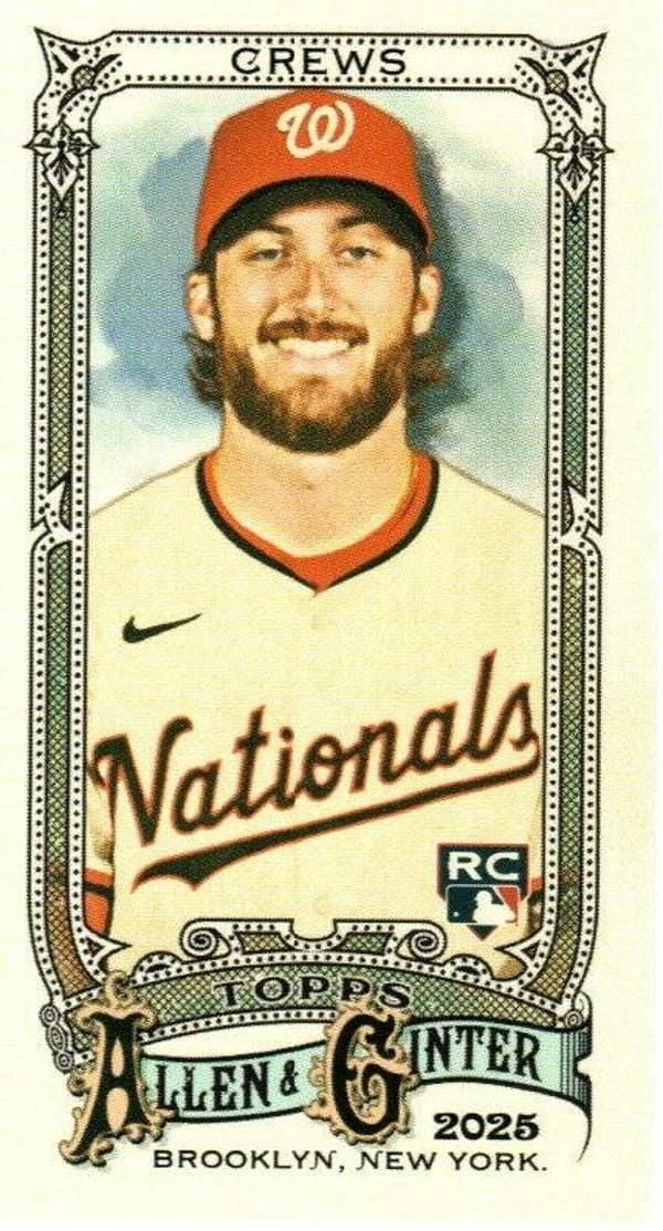 Allen & Ginter 2025 Mini #120 Dylan Crews, Washington Nationals RC