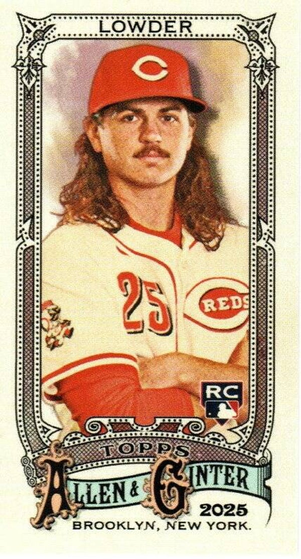 Allen & Ginter 2025 Mini #109 Rhett Lowder, Cincinnati Reds RC