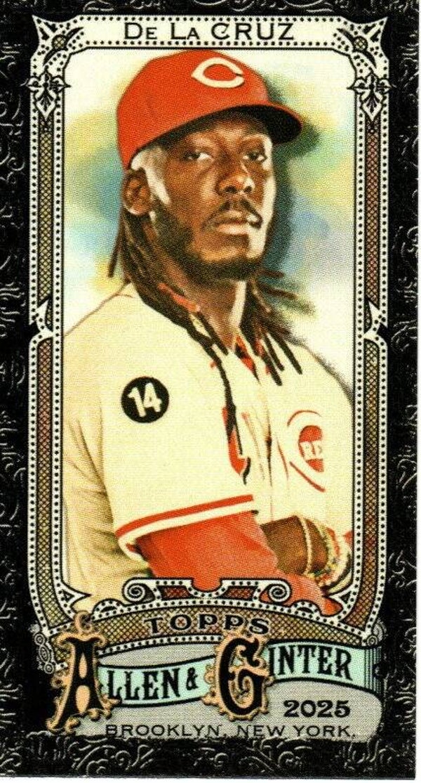 Allen & Ginter 2025 Mini Black Border #133 Elly De La Cruz, Cincinnati Reds