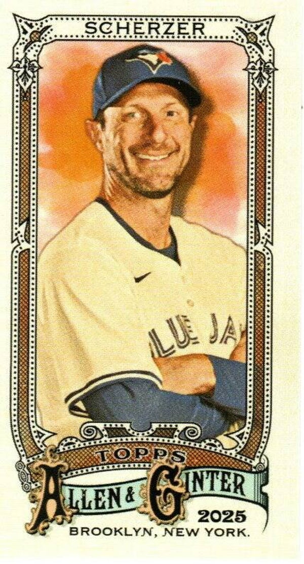 Allen & Ginter 2025 Mini #140 Max Scherzer, Toronto Blue Jays