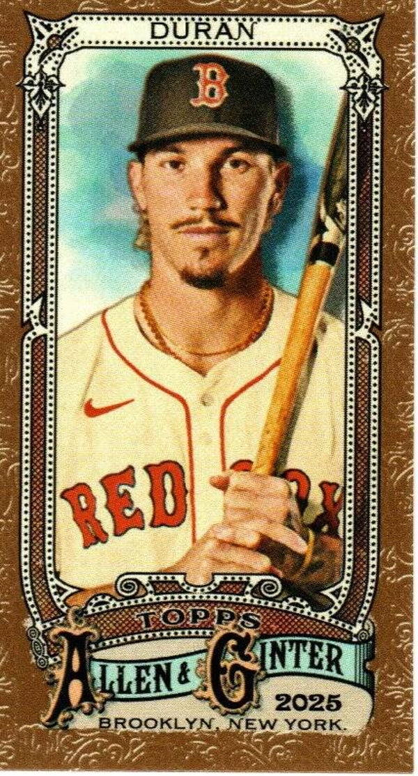 Allen & Ginter 2025 Mini Gold Border #154 Jarren Duran, Boston Red Sox