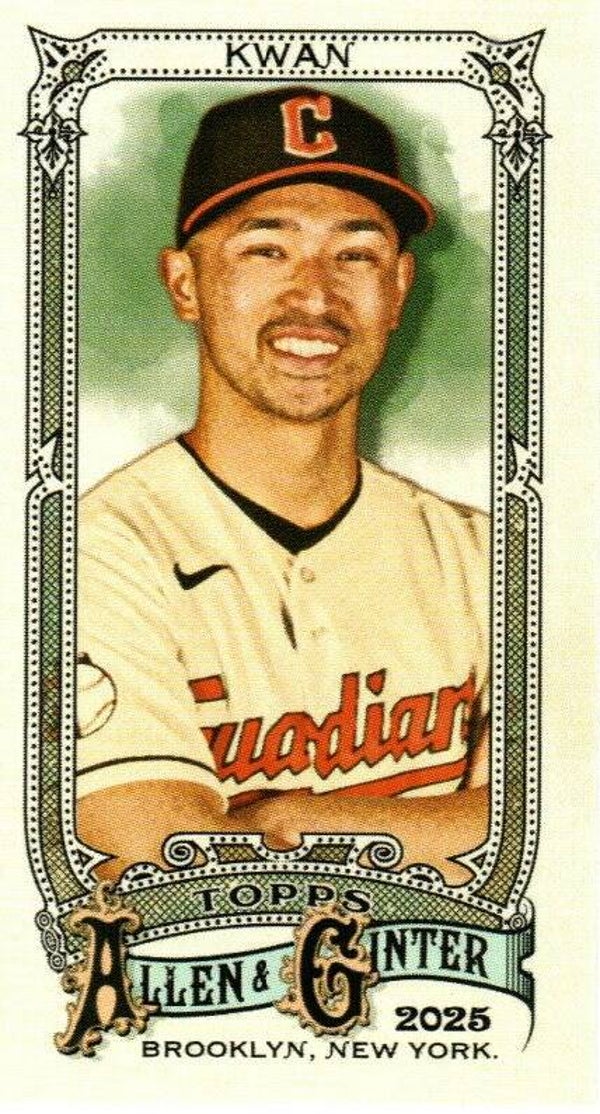 Allen & Ginter 2025 Mini #176 Steven Kwan, Cleveland Guardians