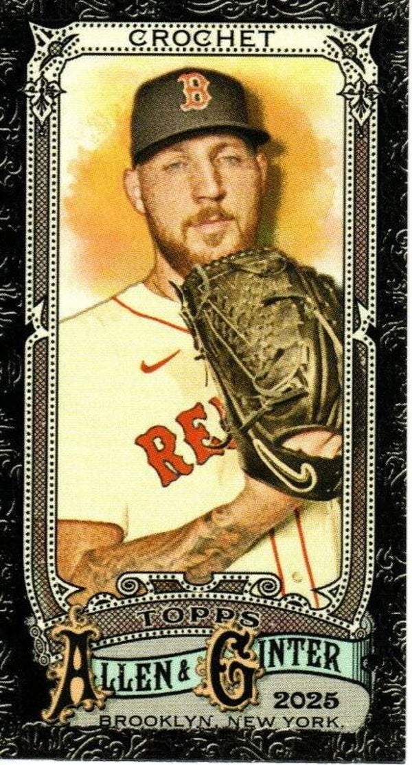 Allen & Ginter 2025 Mini Black Border #177 Garrett Crochet, Boston Red Sox
