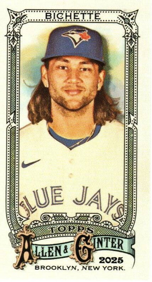 Allen & Ginter 2025 Mini A&G Back #181 Bo Bichette, Toronto Blue Jays