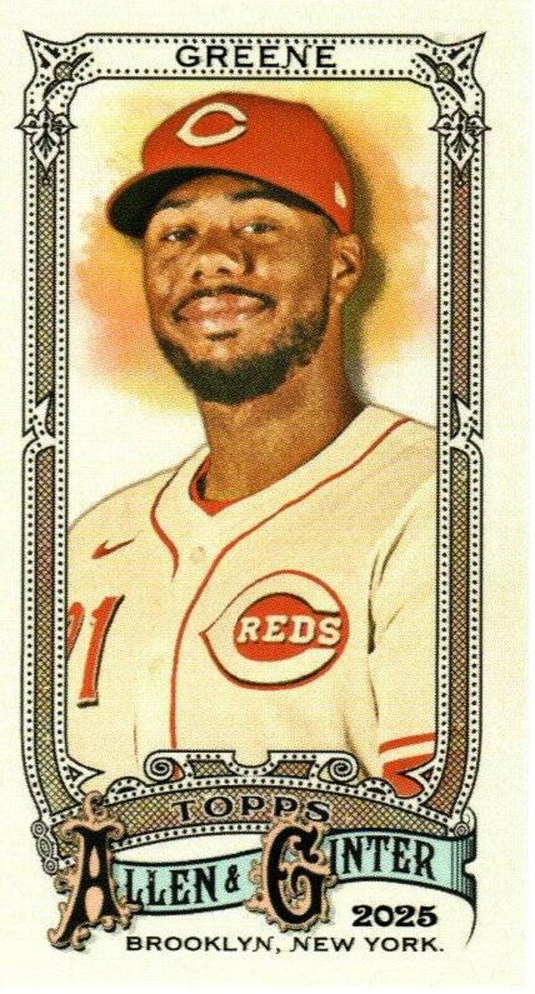Allen & Ginter 2025 Mini #188 Hunter Greene, Cincinnati Reds